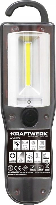 Фонарик LED KRAFTWERK Li-Ion 3.7V /2000 мАч 3W COB LED, фото 1