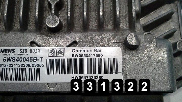 2002 Citroen C5 ЭБУ 9650517980, фото 2