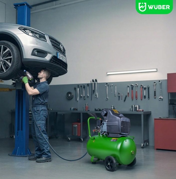 Компрессор масляный Wuber 50 l 120 l/мин 8 бар poziomy, фото 4