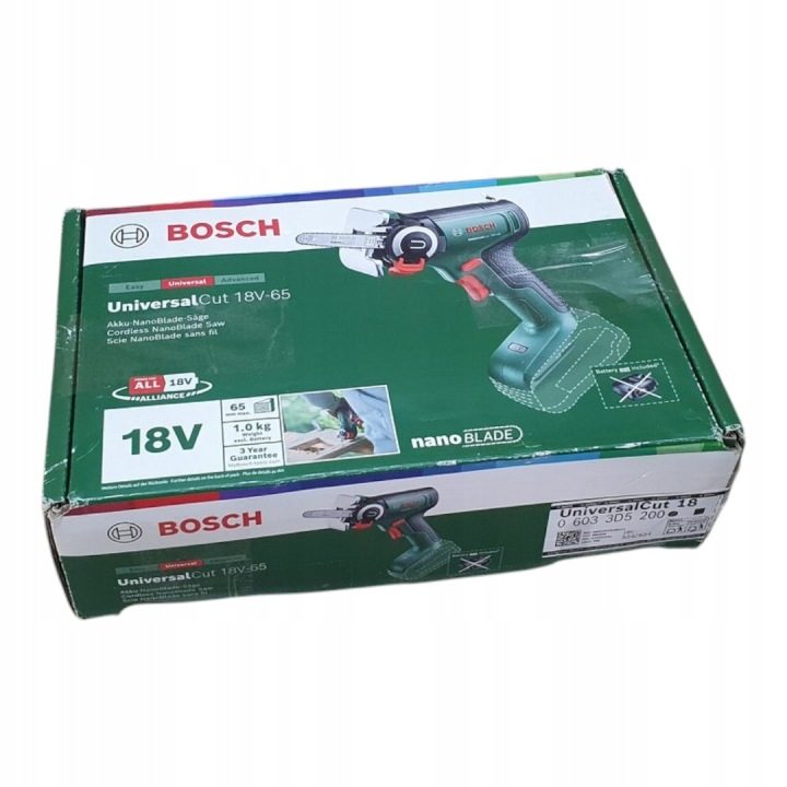 Bosch UniversalCut 18V-65 аккумуляторная Mini пила NanoBlade цепная SOLO, фото 7