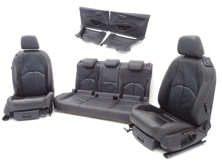 КОМПЛ. СИДЕНЬЯ ДИВАН ОБИВКА КОЖА + ОБШИВКИ SEAT LEON III 5F 3D FR С ПОДОГРЕВОМ, фото 1
