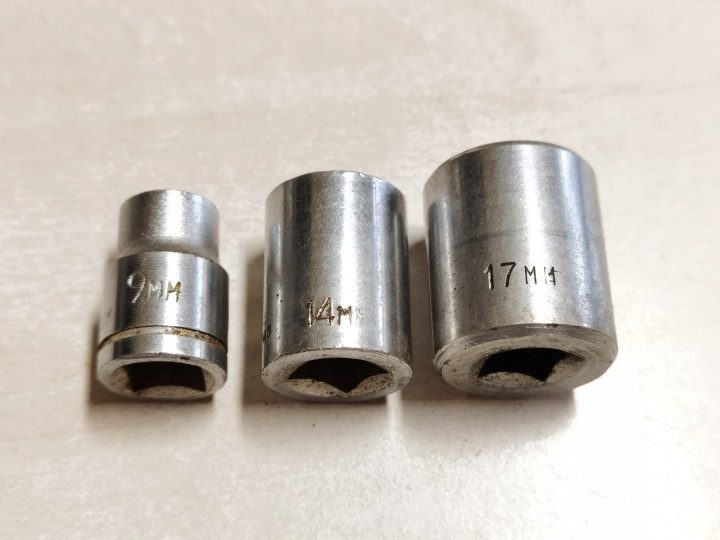 Набор головок 3/8" 12-kątnych 9,14,17 мм, фото 2