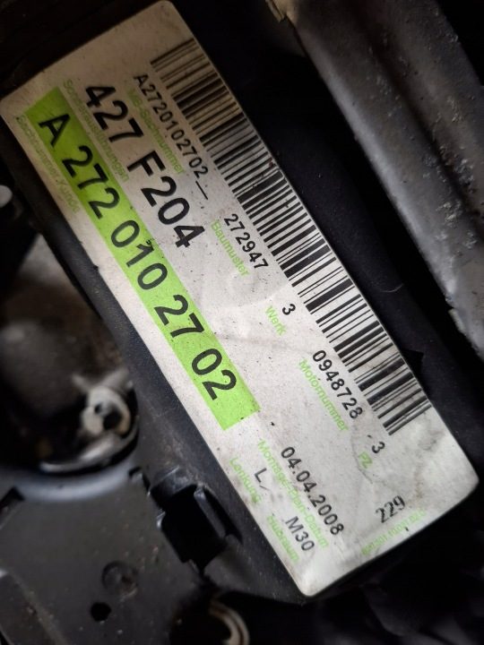Mercedes W204 C300 двигатель в сборе 3.5 V6 272947 231 л.с. 75 тыс. км идеальный 08 г., фото 1
