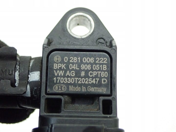 ДАТЧИК ДАВЛЕНИЯ ВЫХЛОПНЫХ ГАЗОВ 04L906051B SUPERB III 3V PASSAT B8 2.0 TDI DFC 17 г., фото 3