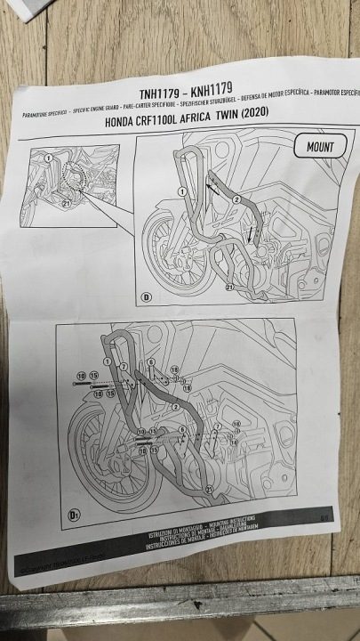 Givi TN1162 защитные дуги Honda CRF1000L Africa Twin, фото 12