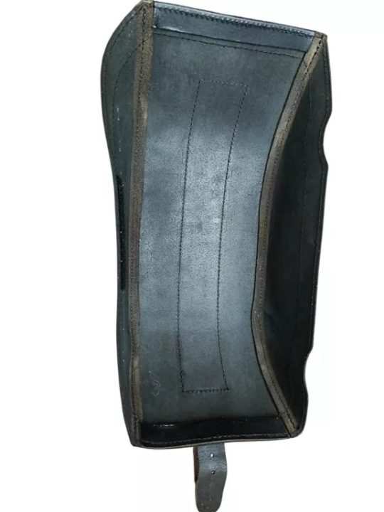 Кофры кожаные SAKO S152B Black с nitami мотоциклетные боковые чоппер, фото 3