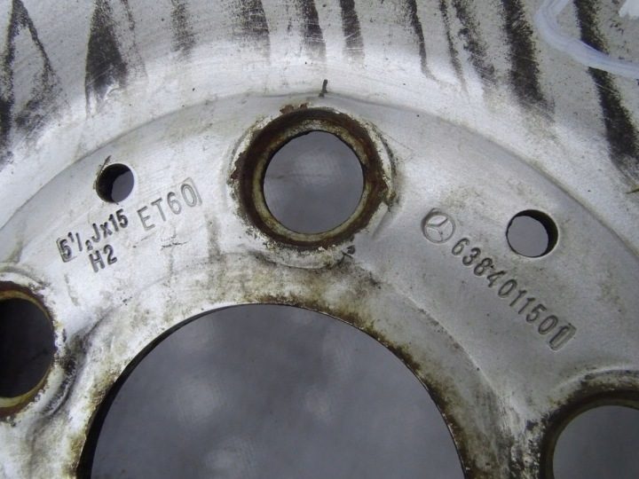 Штампованный диск Mercedes-Benz OE 5.5" x 15" 5x112 ET 60, фото 3