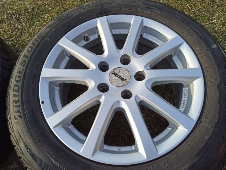 Литые диски 5x112 Skoda Octavia Audi VW Golf 5 Seat Leon шины зимние, фото 5