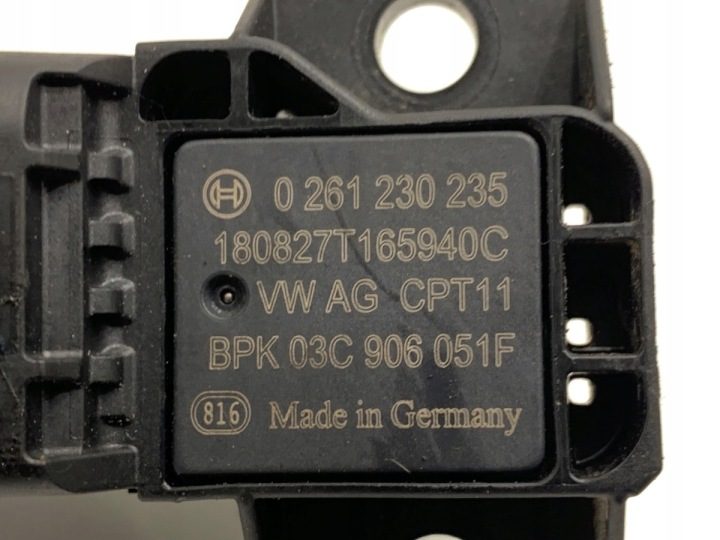 ДАТЧИК ДАВЛЕНИЯ ВОЗДУХА SKODA FABIA III 03C906051F 1.0 75 л.с., фото 4