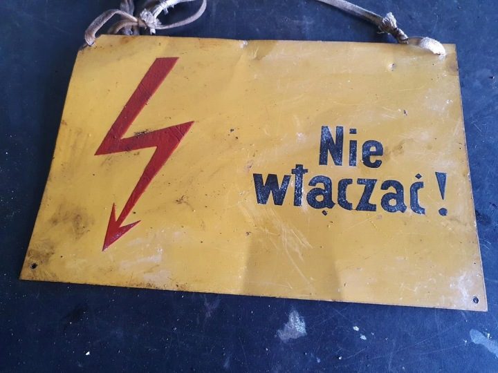 ТАБЛИЧКА INFORMACYJNA ПНР НЕ WŁĄCZAĆ ОРИГИНАЛ, фото 2