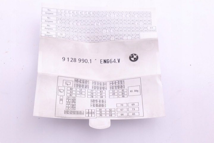 BMW E81 E90 E91 E92 E93 Schemat блоки предохранителей 9128990, фото 3