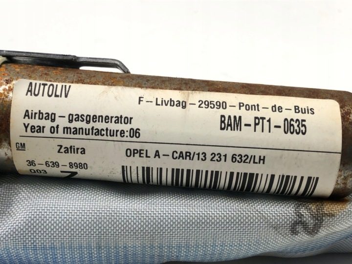 ШТОРКА БЕЗОПАСНОСТИ ЛЕВАЯ OPEL ZAFIRA B 13231632 Минивэн 05-19 AIRBAG, фото 3