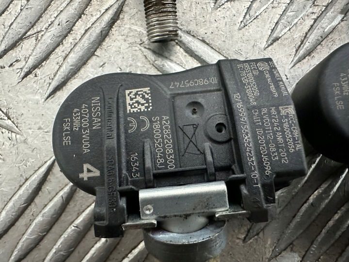 Nissan датчики давления шин Tpms комплект 40700-3VU0A, фото 2