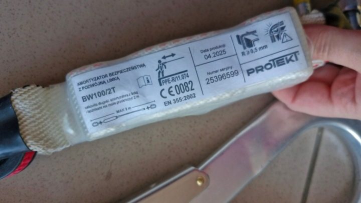 Амортизатор безопасности Protekt с podwójną linką elastyczną, фото 5