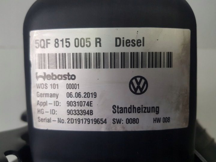 Автономный отопитель (Webasto) Volkswagen Tiguan 5QF815005R, фото 7