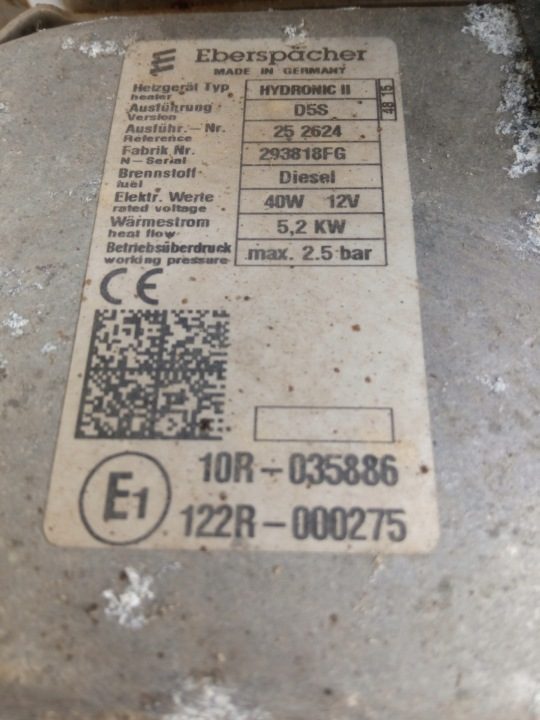WEBASTO EBERSPACHER HYDRONIC II 5.2 кВт, фото 4