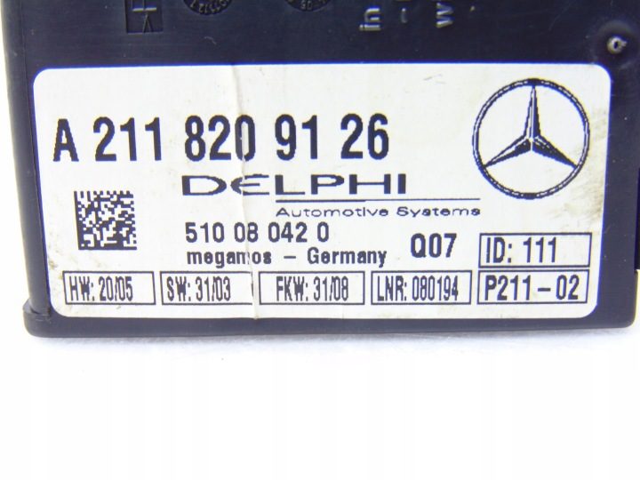 БЛОК УПРАВЛЕНИЯ СИГНАЛИЗАЦИИ MERCEDES W140 W203 W211 W220 A2118209126, фото 2