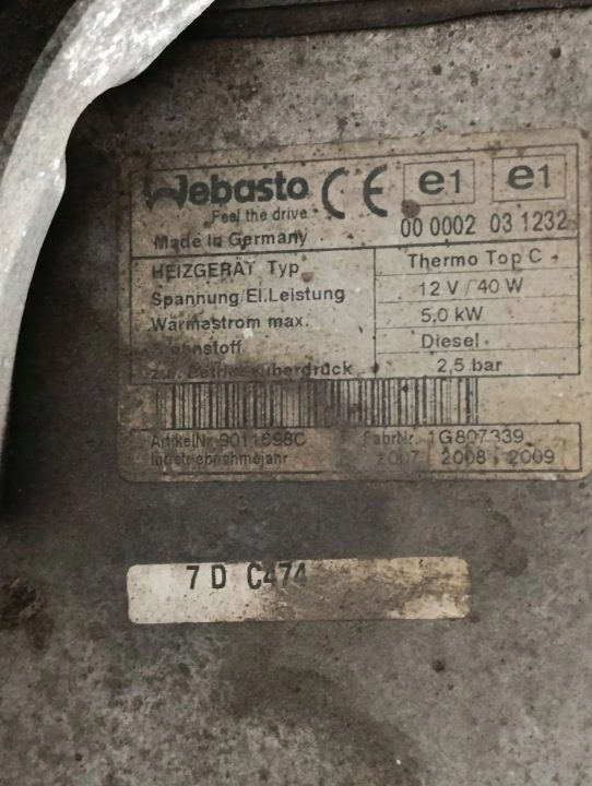 Webasto Fiat Ducato фургон (250_, 290_) 000002021232 3.0L 2010, фото 5
