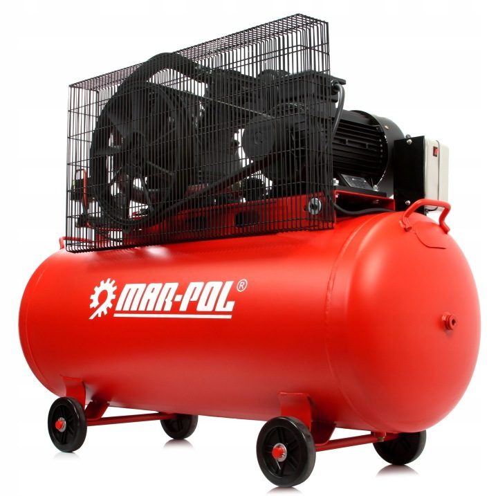 Компрессор масляный Mar-Pol 200 l 5,5 Л.С. 600 l/мин 12 бар, фото 4