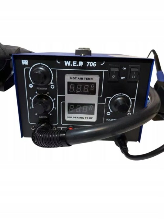 ПРОФЕССИОНАЛЬНАЯ СТАНЦИЯ ПАЯЛЬНАЯ ПАЯЛЬНИК 706 HOT-AIR 700W YIHUA SMD BGA, фото 6