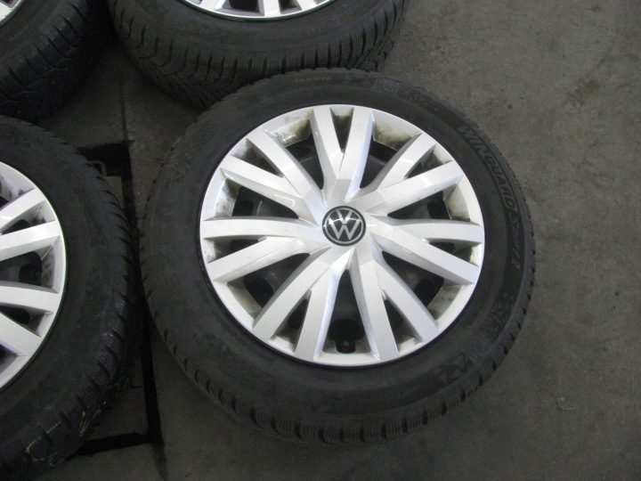 КОЛЕСА СТАЛЬНЫЕ ЗИМА VW 5X112 6,5J16 ET46 + 205/55R16 91H NEXEN КОЛПАКИ, фото 3