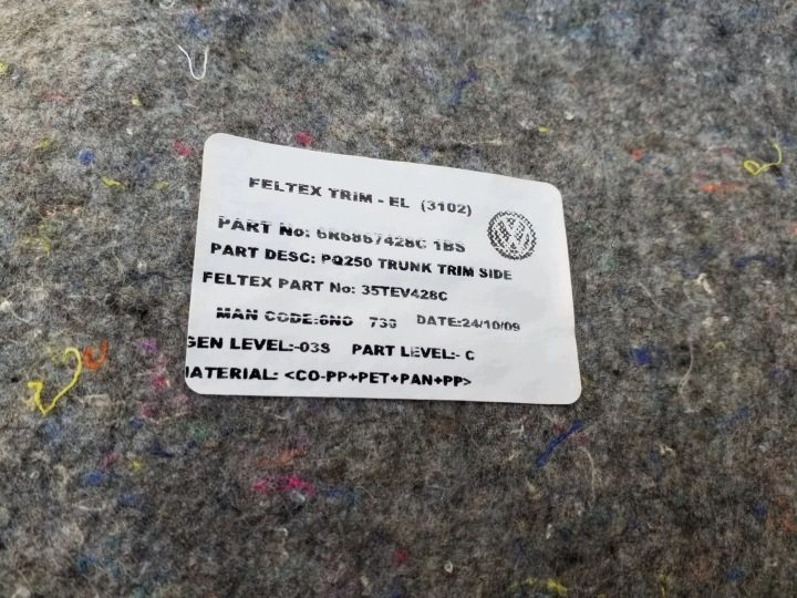 VOLKSWAGEN POLO V 6R ОБШИВКА БАГАЖНИКА ПРАВАЯ СТОРОНА 6R6867762F, фото 5