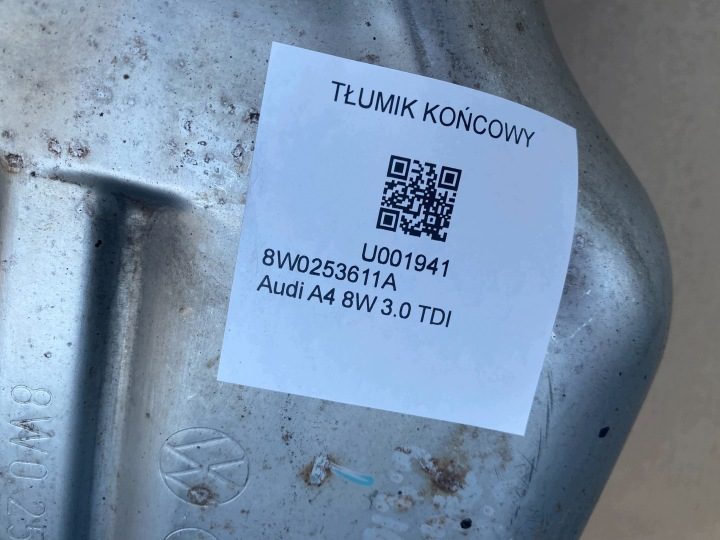 GD AUDI A4 8W B9 3.0TDI ЗАДНИЙ ГЛУШИТЕЛЬ 8W0253611A ОРИГИНАЛЬНЫЙ, фото 7