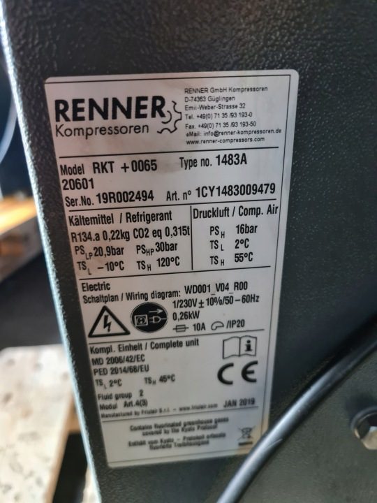 Осушитель рефрижераторный RENNER RKT 850 L/мин, фото 2