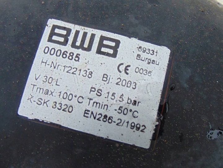 ATEGO 1318 2003 г. БАЛЛОН РЕСИВЕР BWB 30 L, фото 6