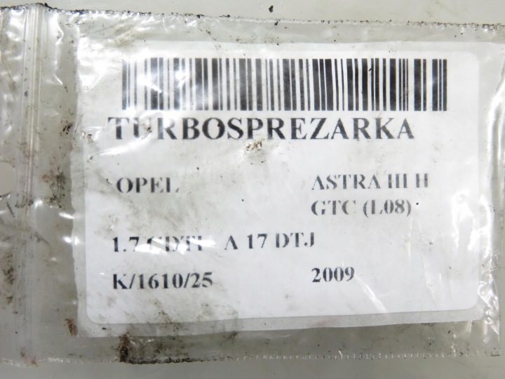 Турбокомпрессор Opel Astra III 1.7CDTI 898102-3711, фото 8