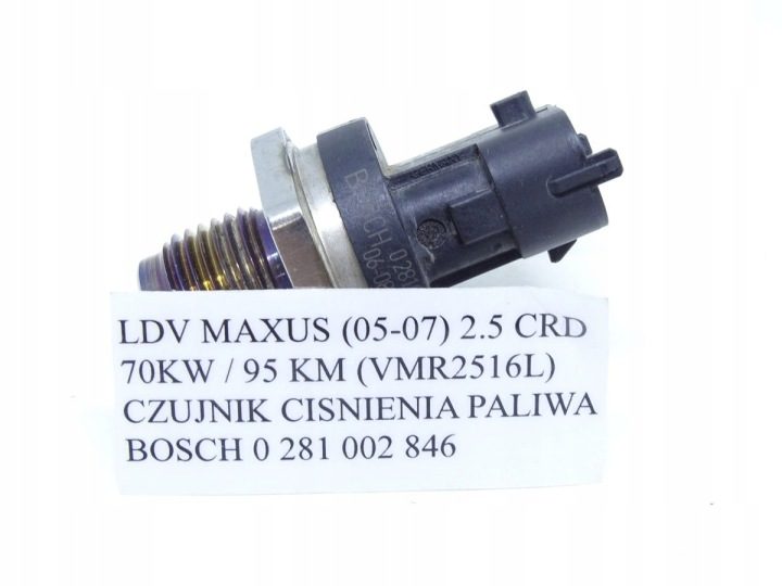 LDV MAXUS 04-09 2.5 CRD ДАТЧИК ДАВЛЕНИЯ ТОПЛИВА 0281002846, фото 4