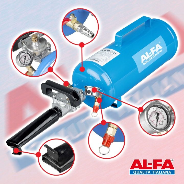 Inflator AL-FA для uderzeniowego накачки шин 12L 8 бар, фото 2