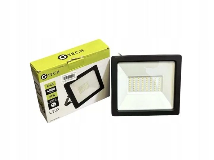 ПРОЖЕКТОР GTV G-TECH GT-GCX50W-40 LED 50W 4000lm 4000K IP65 ЧЕРНЫЙ, фото 1
