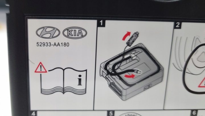 Компрессор насос для колес Kia Hyundai 52933-AA180, фото 9