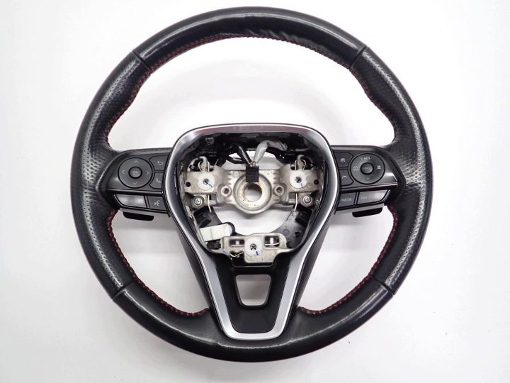 Руль мультифункциональный кожа лепестка красная строчка Corolla E210 GR Sport, фото 1