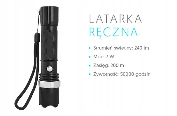 Фонарик классический LTC 240 lm LED, фото 5