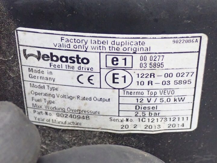 WEBASTO АВТОНОМНЫЙ ОТОПИТЕЛЬ LAND ROVER DISCOVERY IV 4 L319 3.0 SDV6 12 г., фото 9