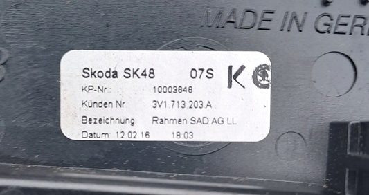 SKODA SUPERB III 3V 15- РУЧКА ЧЕХОЛ ПЕРЕКЛЮЧЕНИЯ ПЕРЕДАЧ АВТОМАТ DSG 3V1713203A, фото 3