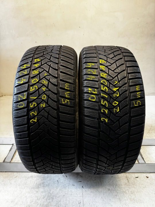 2× Шина зимняя Dunlop Winter Sport 5 225/50R17 98 В сцепление на снегу (3PMSF), защита диска, усилитель (XL), фото 1
