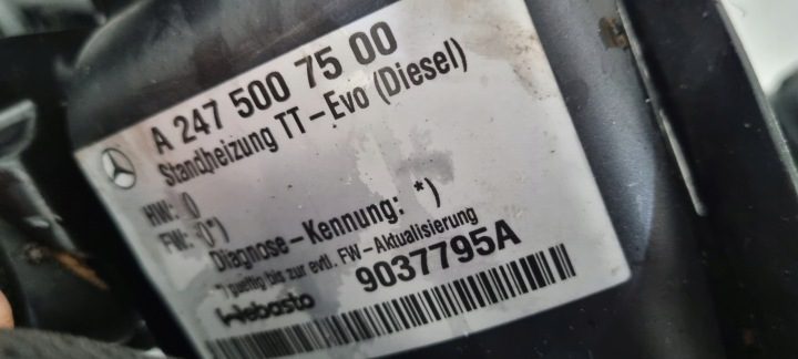 MERCEDES GLB 247 WEBASTO АВТОНОМНЫЙ ОТОПИТЕЛЬ, фото 5
