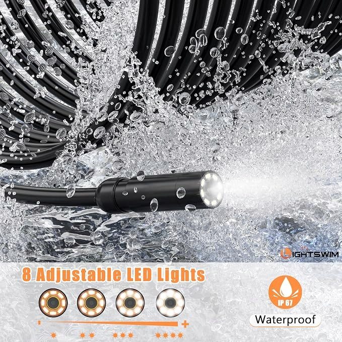 LIGHTSWIM Инспекционная камера HD 1080P 5m IP67 Водонепроницаемая 8 LED, фото 3
