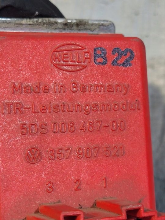 РЕЗИСТОР ВЕНТИЛЯТОРА 1J0907521 357907521, фото 4