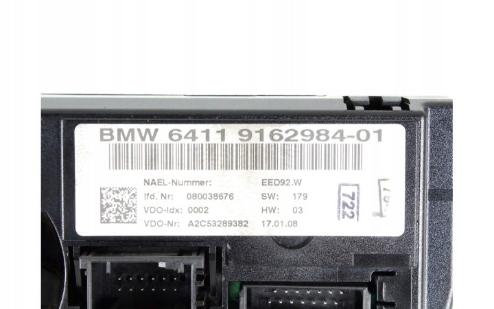 Блок управления климатом BMW E90 E91 E92 E93 64119162984, фото 7