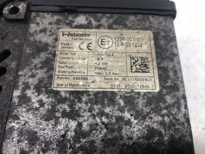 АВТОНОМНЫЙ ОТОПИТЕЛЬ WEBASTO 4.2 кВт 12V 66724C 66888K, фото 9