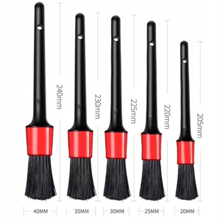 Комплект pędzli для авто detailingu очистки pędzel detailing brush 5 sztk, фото 15