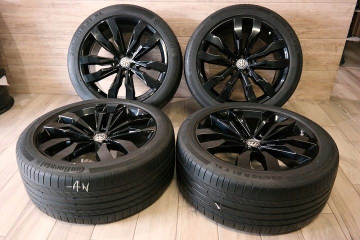 21'' VW Touareg 760 Черный Оригинал R-LINE Continental 285/40 ЛЕТО 5x112, фото 3
