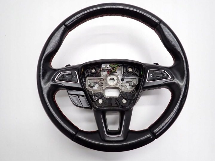 Руль мультифункциональный кожа красная строчка GV41-3600-TC Kuga MK2 II 17 г., фото 1