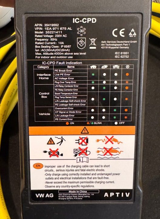Cupra Seat Skoda Volkswagen Гибрид Электро Зарядное устройство Сетевое 10A Оригинал., фото 5
