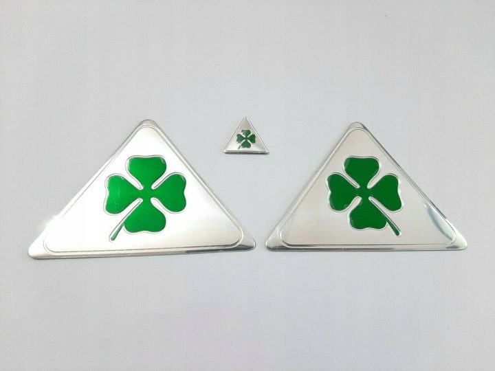 3x Quadrifoglio Cloverleaf Wing Badge эмблемы наклейки, фото 1