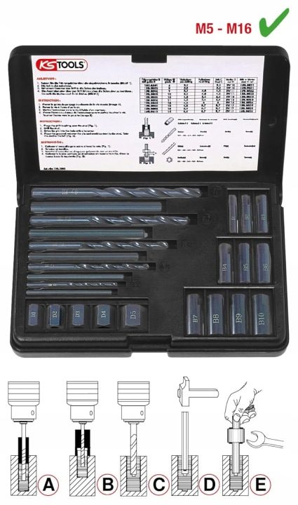 КОМПЛЕКТ WYKRĘTAKÓW ДЛЯ UŁAMANYCH БОЛТОВ 25 шт. KS TOOLS, фото 3